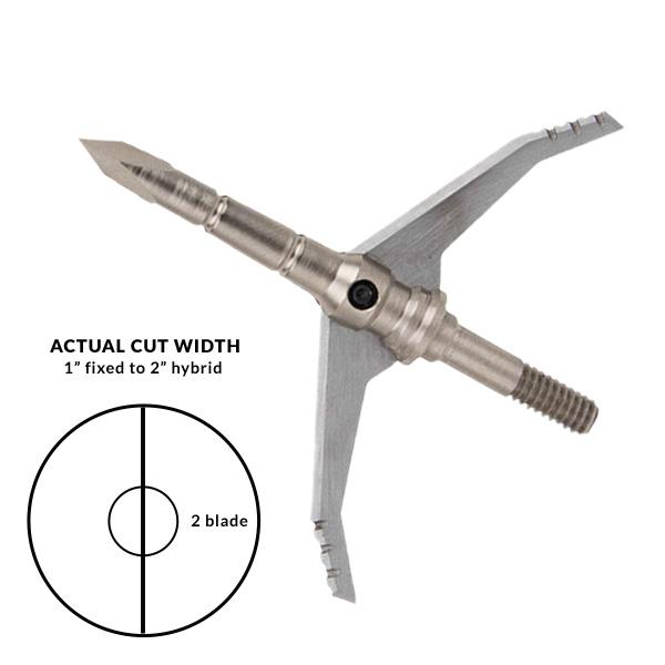 Dead Ringer Just Nasty 2.0 Broadhead Carbon Steel 100/125 Grain 2.0 Cut - Dead Ringer