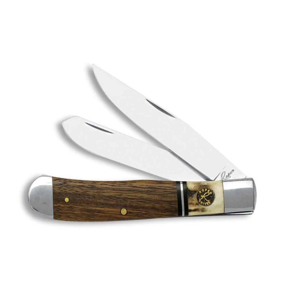 ABKT Roper Trapper Laredo Knife 2 Blades Stag/Wood - ABKT