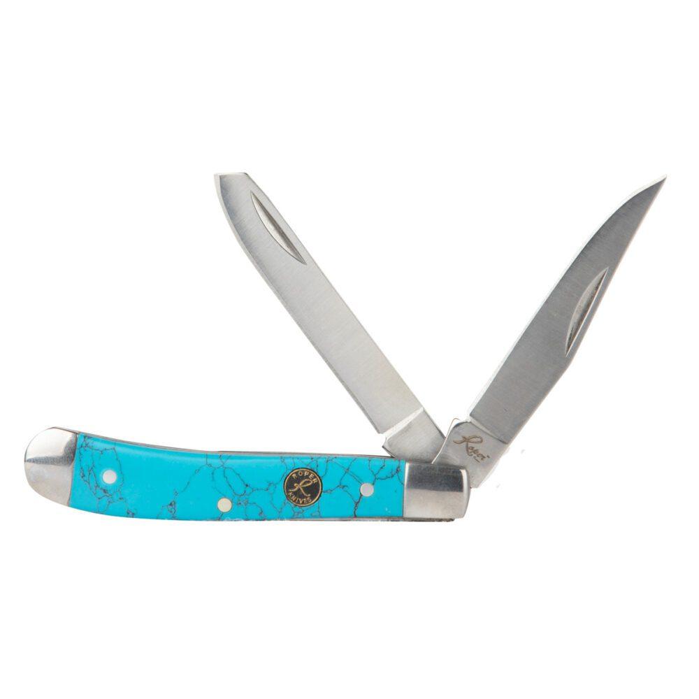 ABKT Roper Peanut Knife 2 Blades Turquoise - ABKT