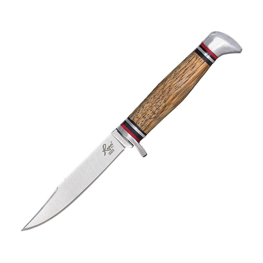 Roper Knives Deadwood Jr. Fixed Blade 3-1/4" Clip Point Blade Zebra Wood - Roper Knives