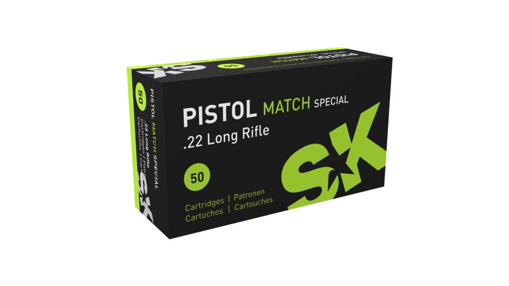 SK Pistol Match Special Rimfire Ammunition .22 LR 40 gr LRN 938 fps 50/ct - SK