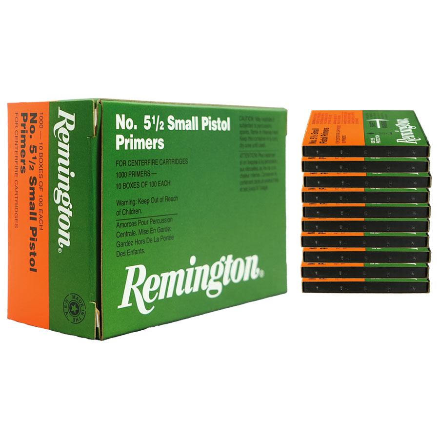 Remington Centerfire Small Pistol Primers 5-1/2 1000/ct – rm22626