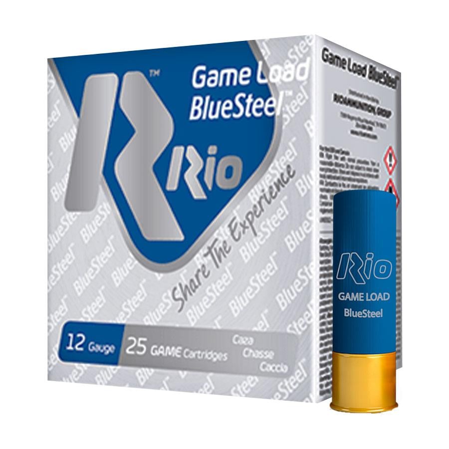 Rio Game Load Blue Steel Shotshells 12 ga 2-3/4" 1-1/8oz 1360 fps #6 25/ct - Rio