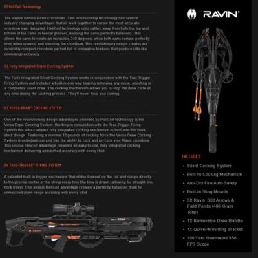 Ravin R29x Scope Ravin R29X Crossbow Package with Illum Scope & Arrows, Draw Han...