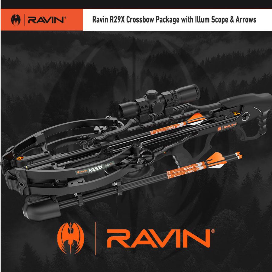 Ravin R29X Crossbow Package with Illum Scope & Arrows, Draw Han
