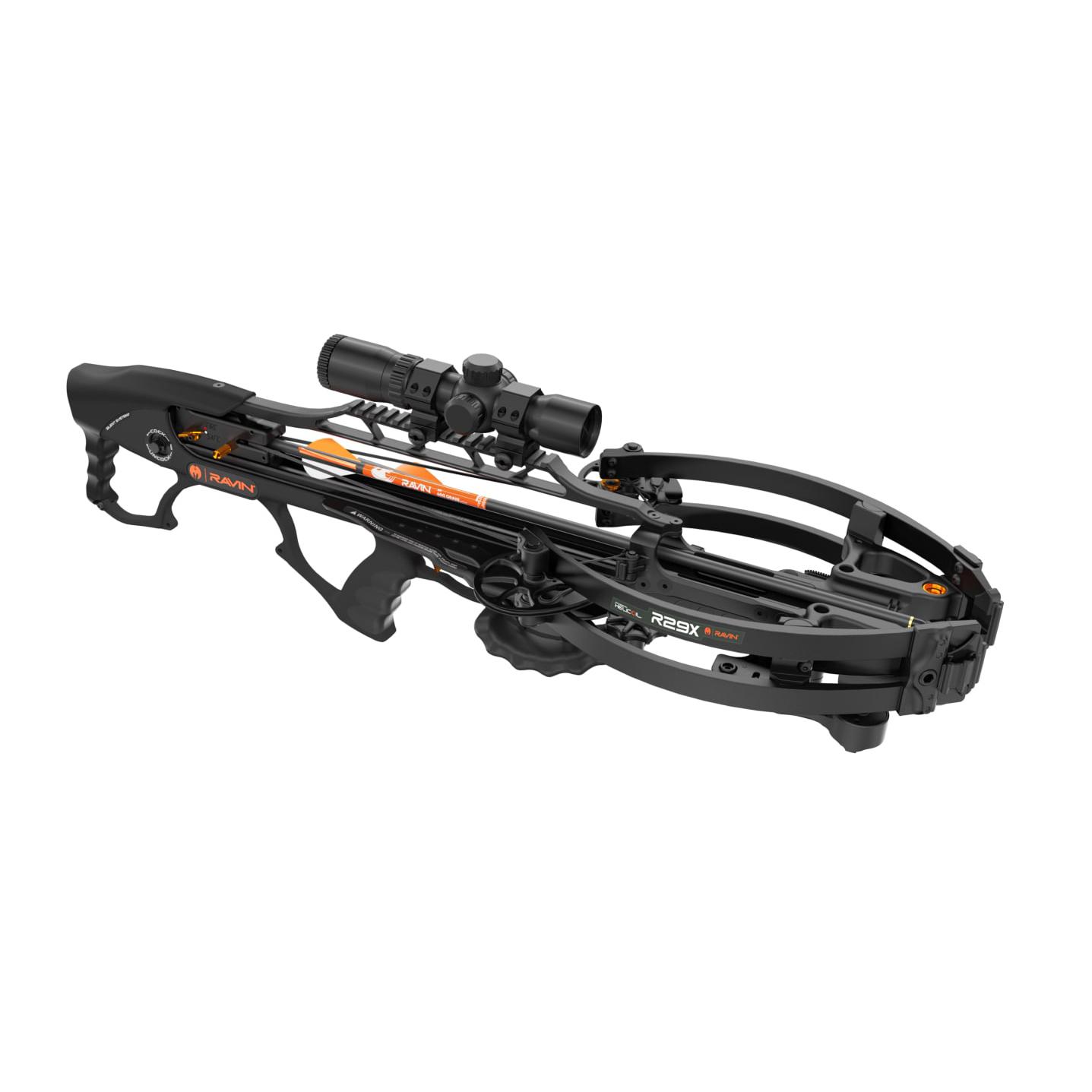 Ravin R29X Crossbow Package with Illum Scope & Arrows, Draw Handle Black - Ravin