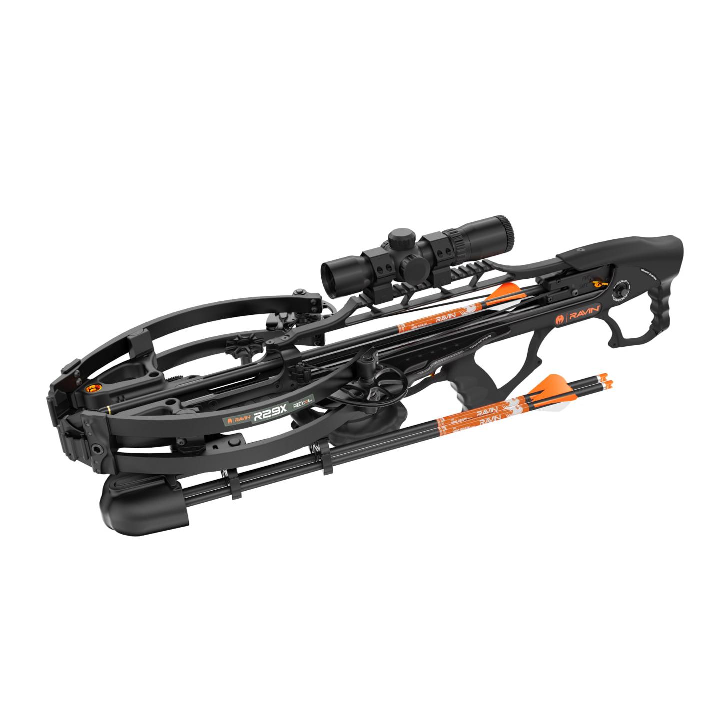 DEMO Ravin R29X Crossbow Package with Illum Scope & Arrows, Draw Handle Black - Ravin