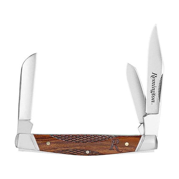 Remington Woodland Stockman Folder Knife 3.5" Blade Wood - Remington