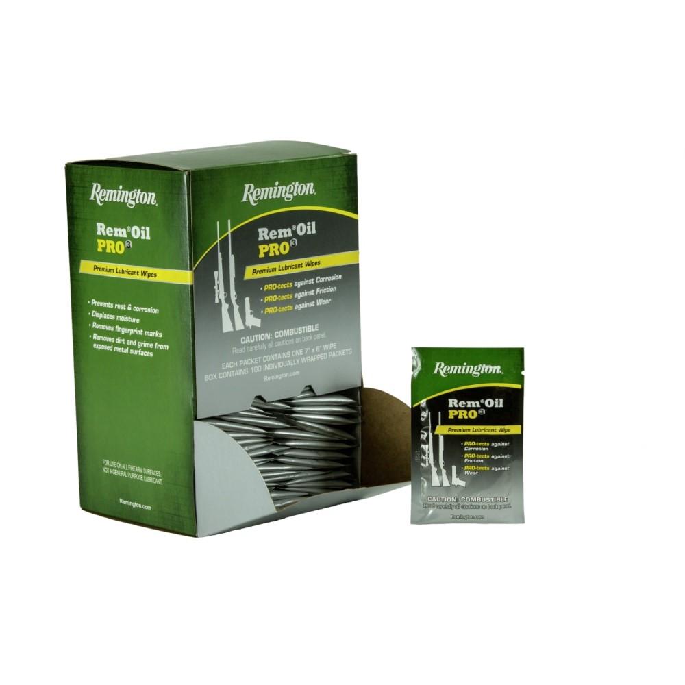 Remington Pro3 Premium Lubricant & Protectant Individual Wipes Box 100/ct - Remington