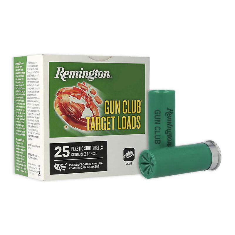 Remington Gun Club Target Load 12 ga 2 3/4" 2 3/4 dr 1 1/8 oz #9 1145 fps - 25/ct - Remington