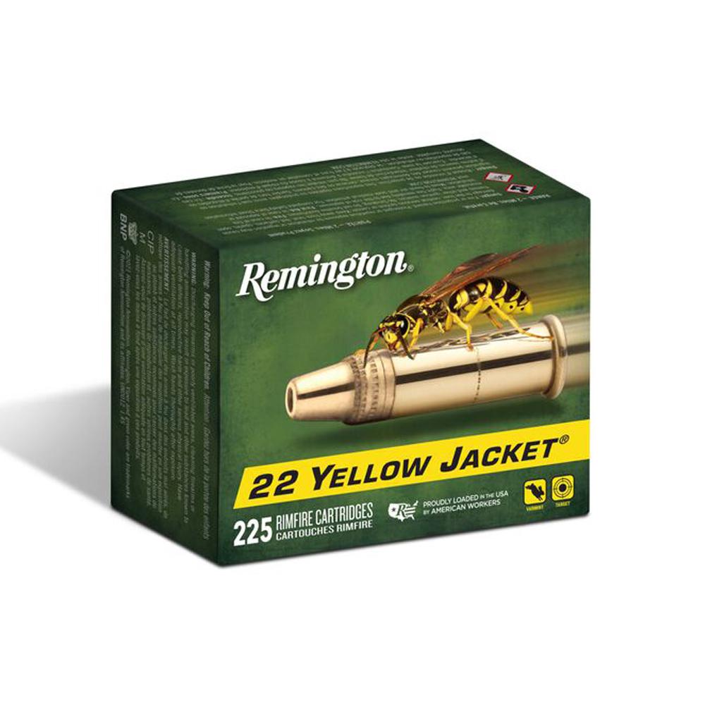 Remington Yellow Jacket Rimfire Ammunition .22 LR 33gr HP 1500 fps 225/ct - Remington