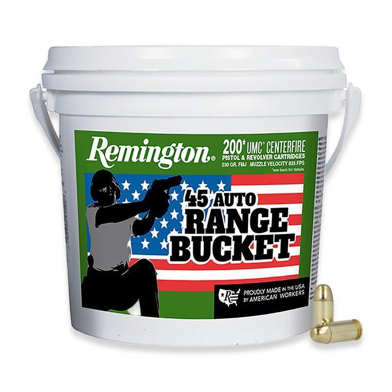 Remington UMC "Range Bucket" Handgun Ammunition .45 ACP 230 gr FMJ 835 fps 200/ct - Remington