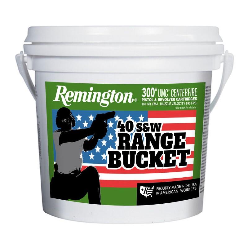 Remington UMC Range Bucket Handgun Ammunition .40 S&W 180 gr FMJ 990 fps 300/ct - Remington