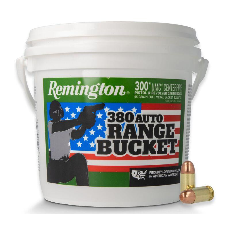 Remington UMC Range Bucket Handgun Ammunition .380 Auto 95 gr FMJ 955 fps 300/ct - Remington