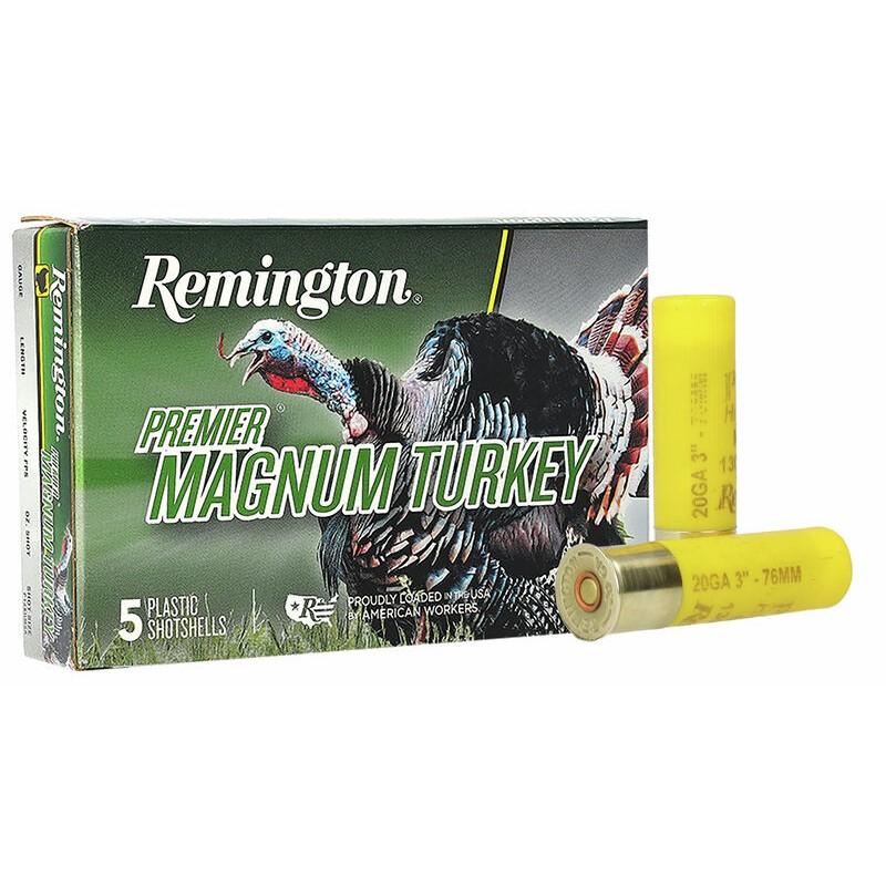 Remington Premier Magnum Turkey Loads 20 ga 3 in 1-1/4 oz #6 1185 fps 5/ct - Remington