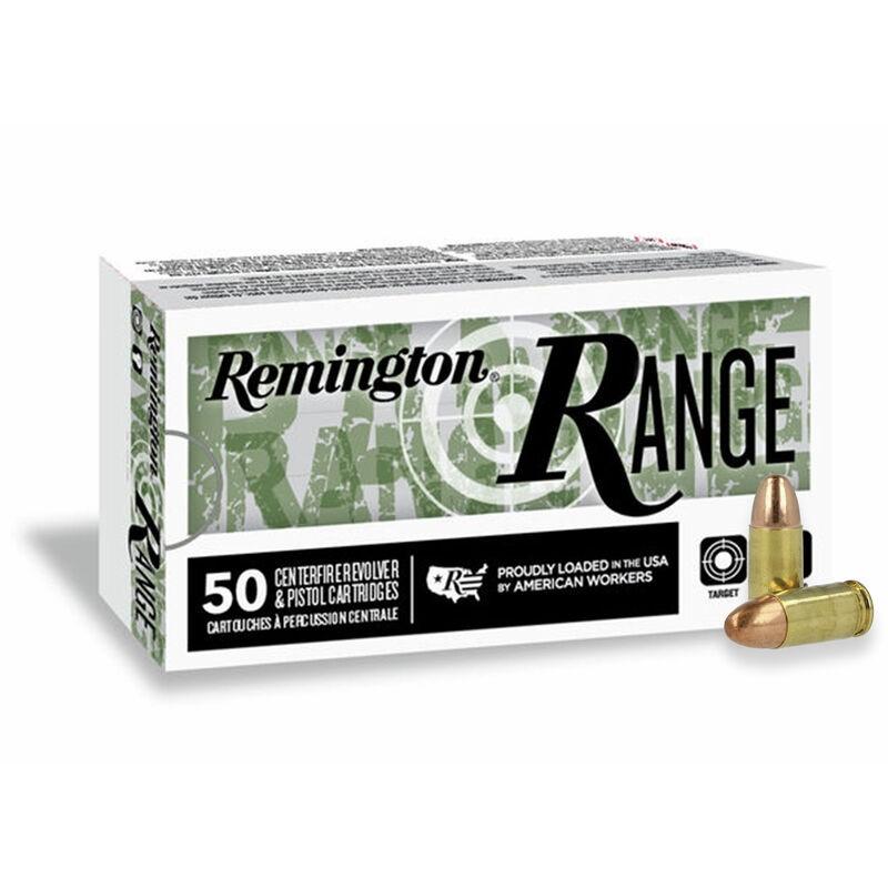 Remington Range Handgun Ammunition 9mm Luger 115gr FMJ 1145 fps 50/ct - Remington