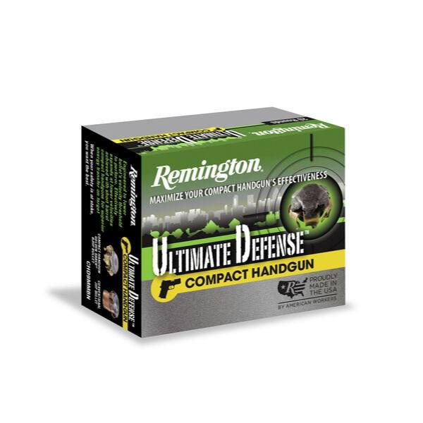 Remington Ultimate Defense Compact Handgun Ammunition 9mm Luger 124 gr. BJHP 1020 fps 20/ct - Remington