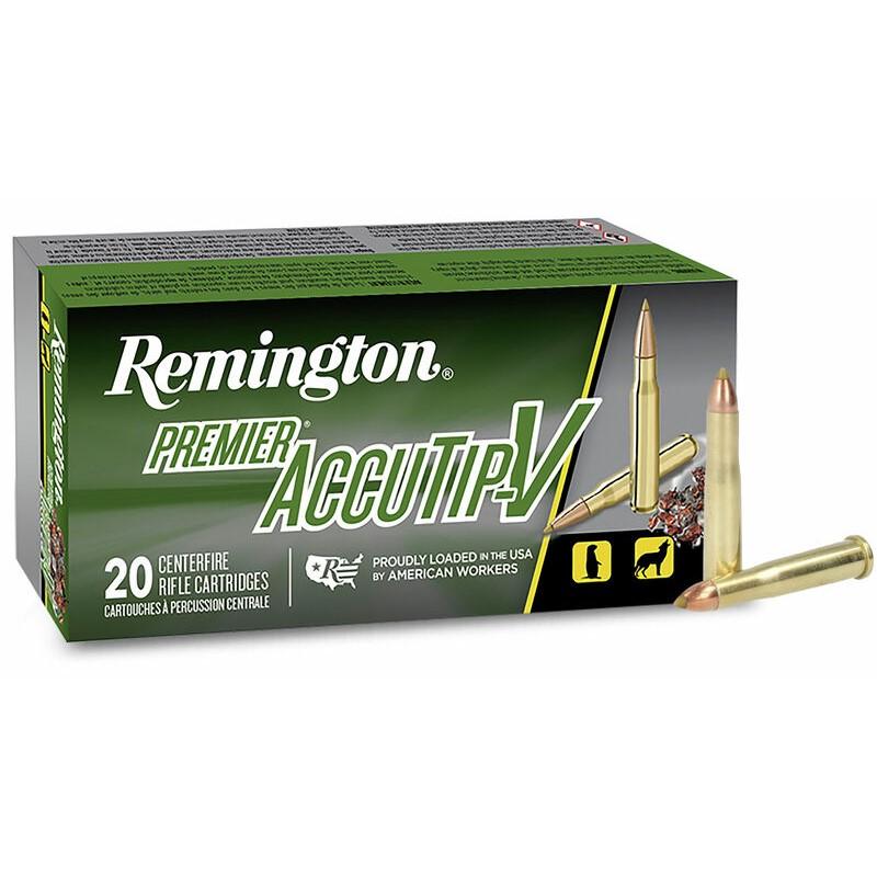 Remington Premier AccuTip Varmint Rifle Ammunition .22 Hornet 35 gr ATV 3100 fps 20/ct - Remington