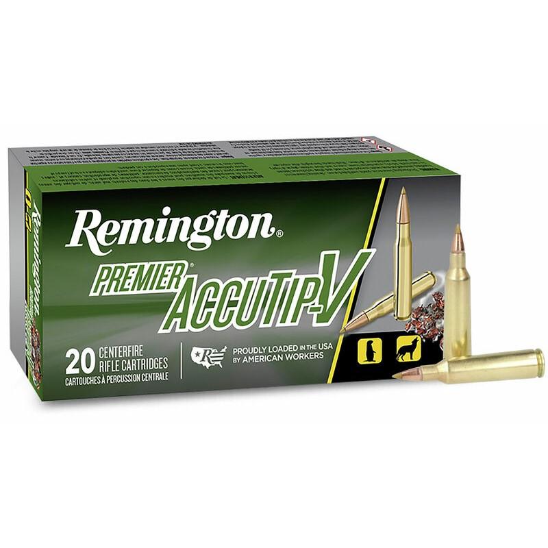 Remington Premier AccuTip Varmint Rifle Ammunition .22-250 Rem 50 gr ATV 3800 fps 20/ct - Remington