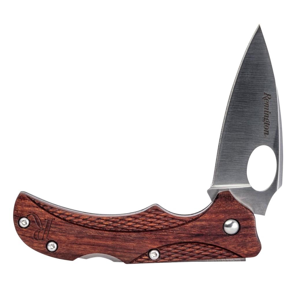 Remington Woodland Liner Lock Folding Knife 3-1/2" Drop Point Blade Brown - Remington