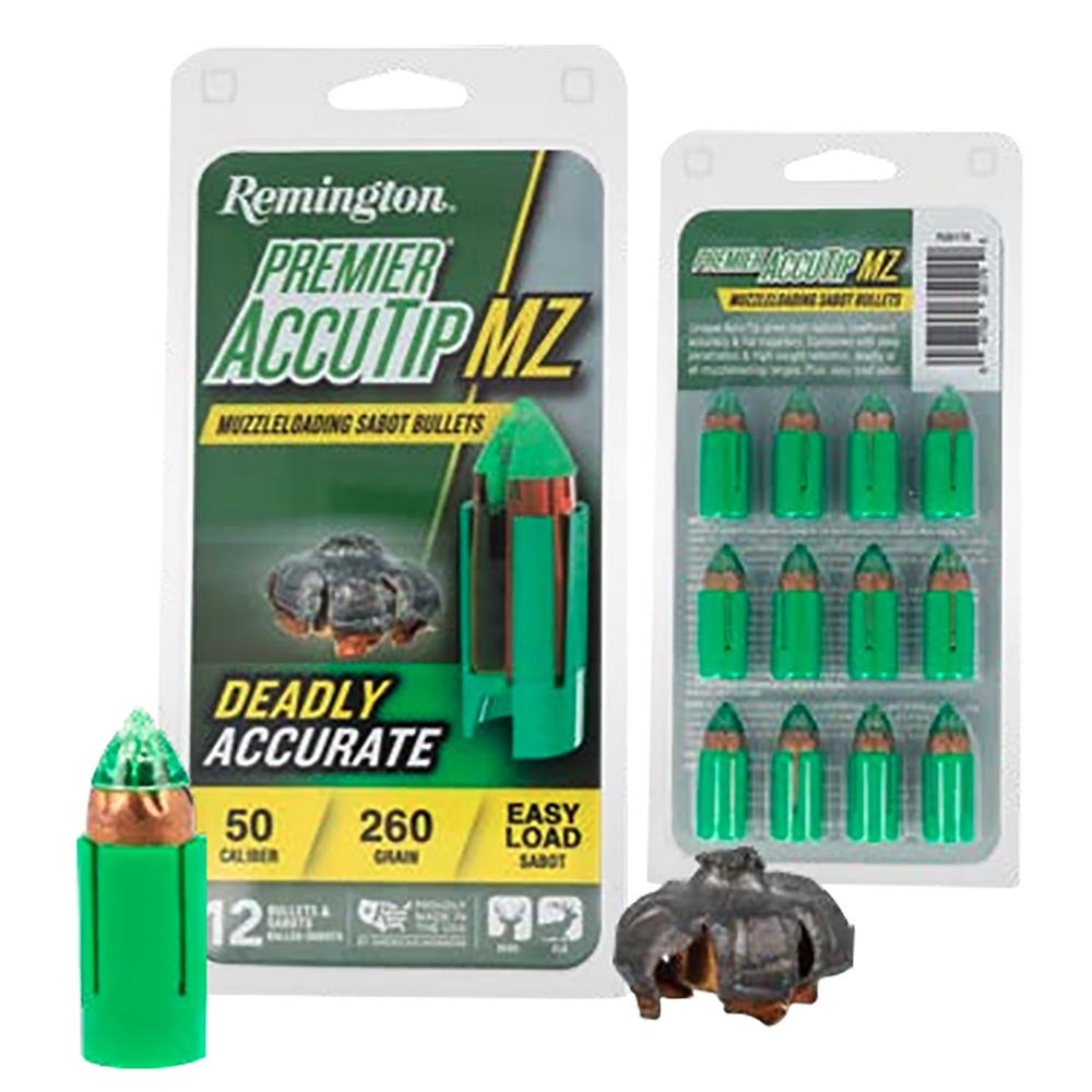 Remington .50 caliber 260gr Premier AccuTip MZ with Sabot Muzzleloader Bullets 12/ct - Remington