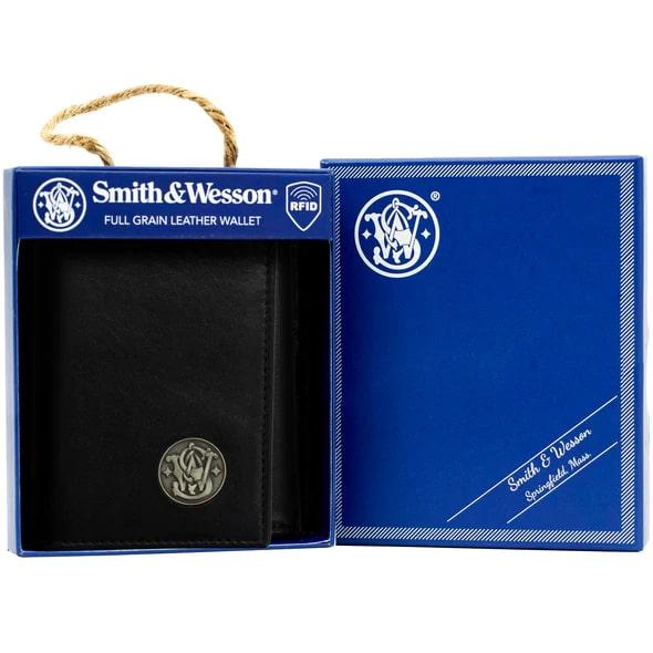 Rugged Rare Smith & Wesson Tri-Fold Wallet Black - Rugged Rare