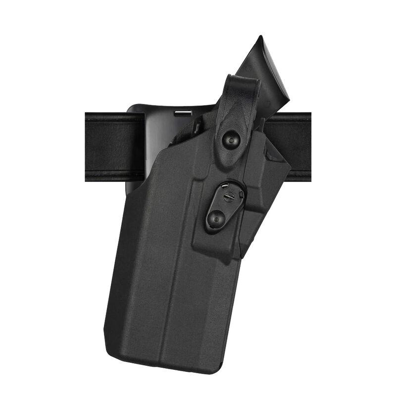 Safariland 7360RDS-7TS ALS/SLS Mid-Ride Duty Holster for Glock 17 Gen 5 with Surefire X300U Black Basketweave RH - Safariland