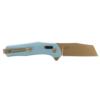 SOG Knives Diverge XR Folding Knife 3" Sheepsfoot Blade Gold and Light Blue Blister Pack