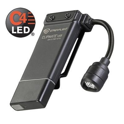 Streamlight Clipmate Rechargeable USB Light White/Red Clip-On LED Light - Streamlight