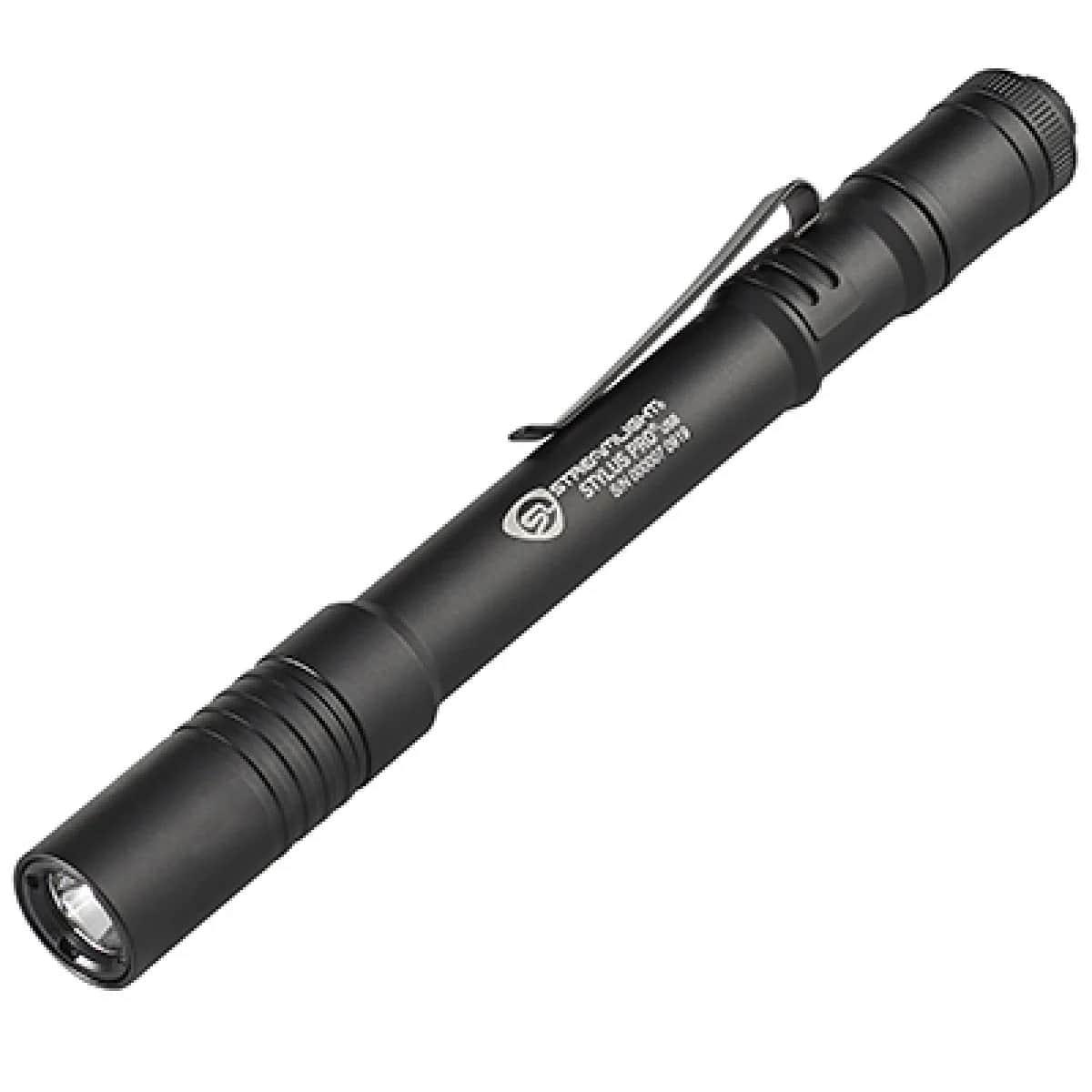 Streamlight Stylus Pro USB Rechargeable Pen Light with USB Cord, Nylon Holster, Black with White LED - Streamlight