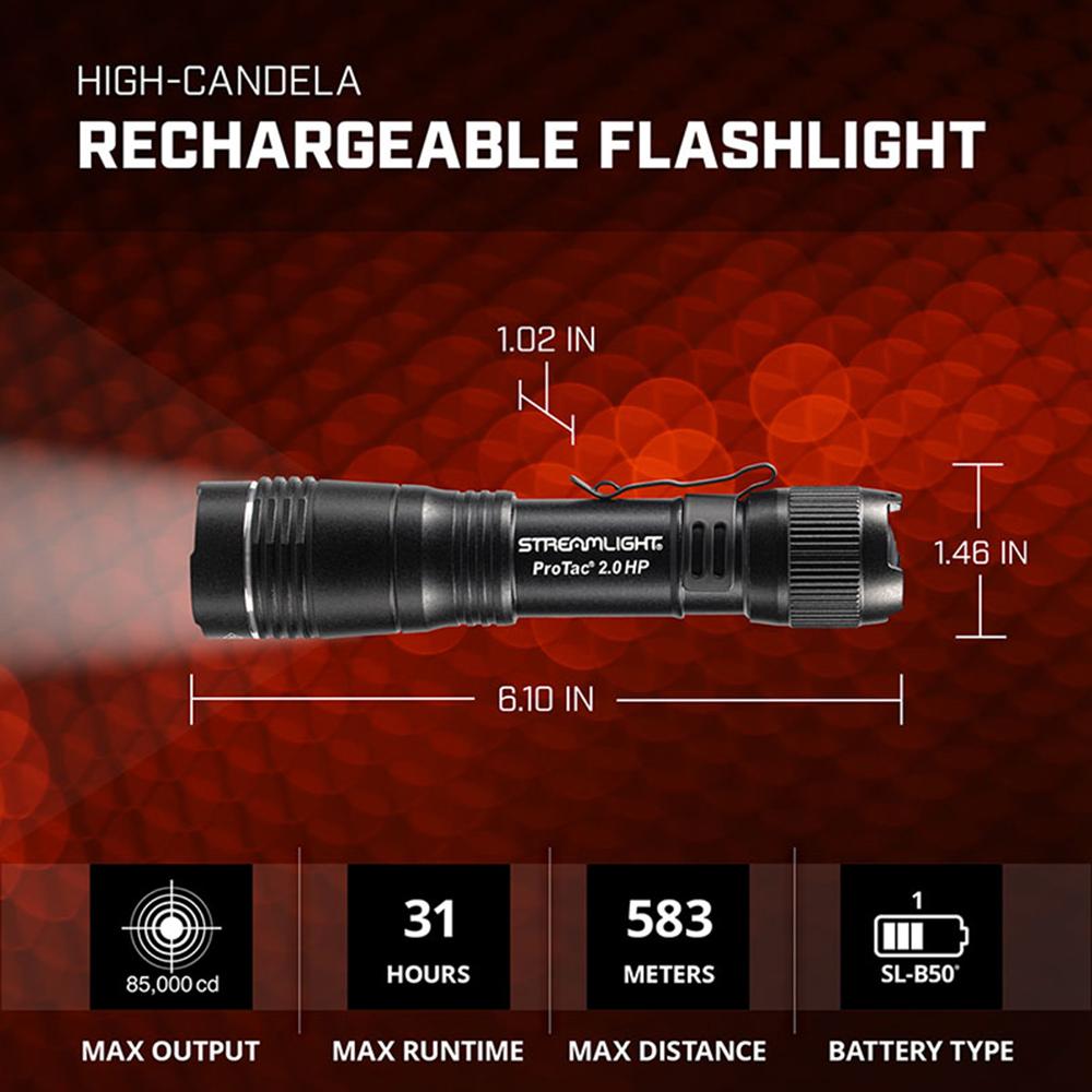 streamlight 2000 lumen flashlight 78120 Stinger 2020 - Light Only - Includes Y USB Cord With the three position slide switch Streamlight Protac 2.0 HP Flashlight