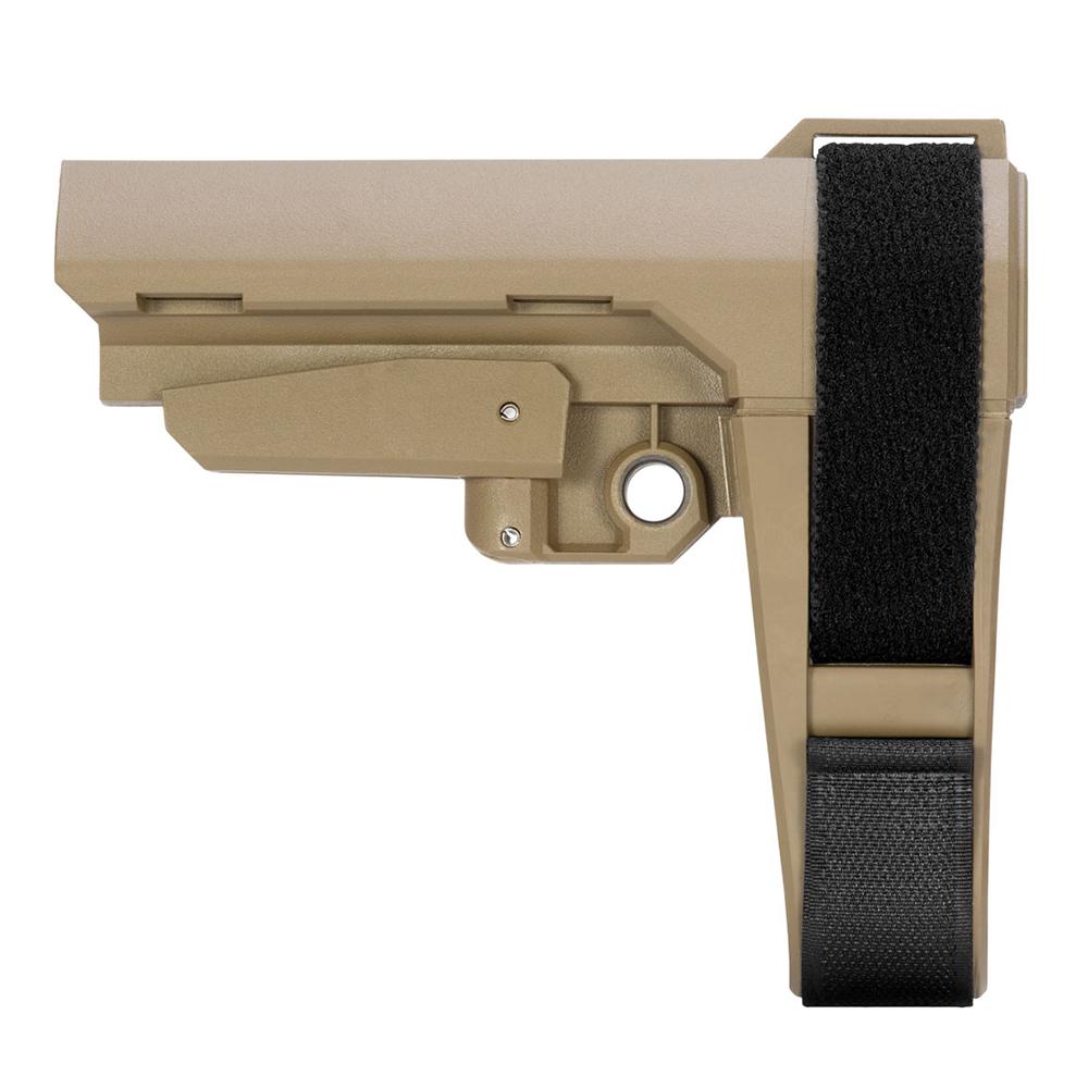 SB Tactical SBA3 Pistol Stabilizing Brace 5-Position Adjustable FDE - SB Tactical