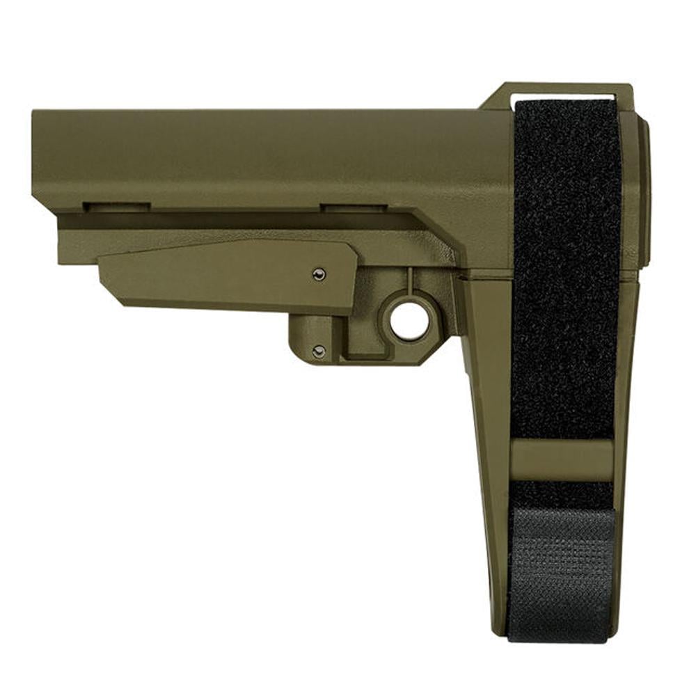 SB Tactical SBA3 5-Position Adjustable Stabilizing Brace OD Green - SB Tactical