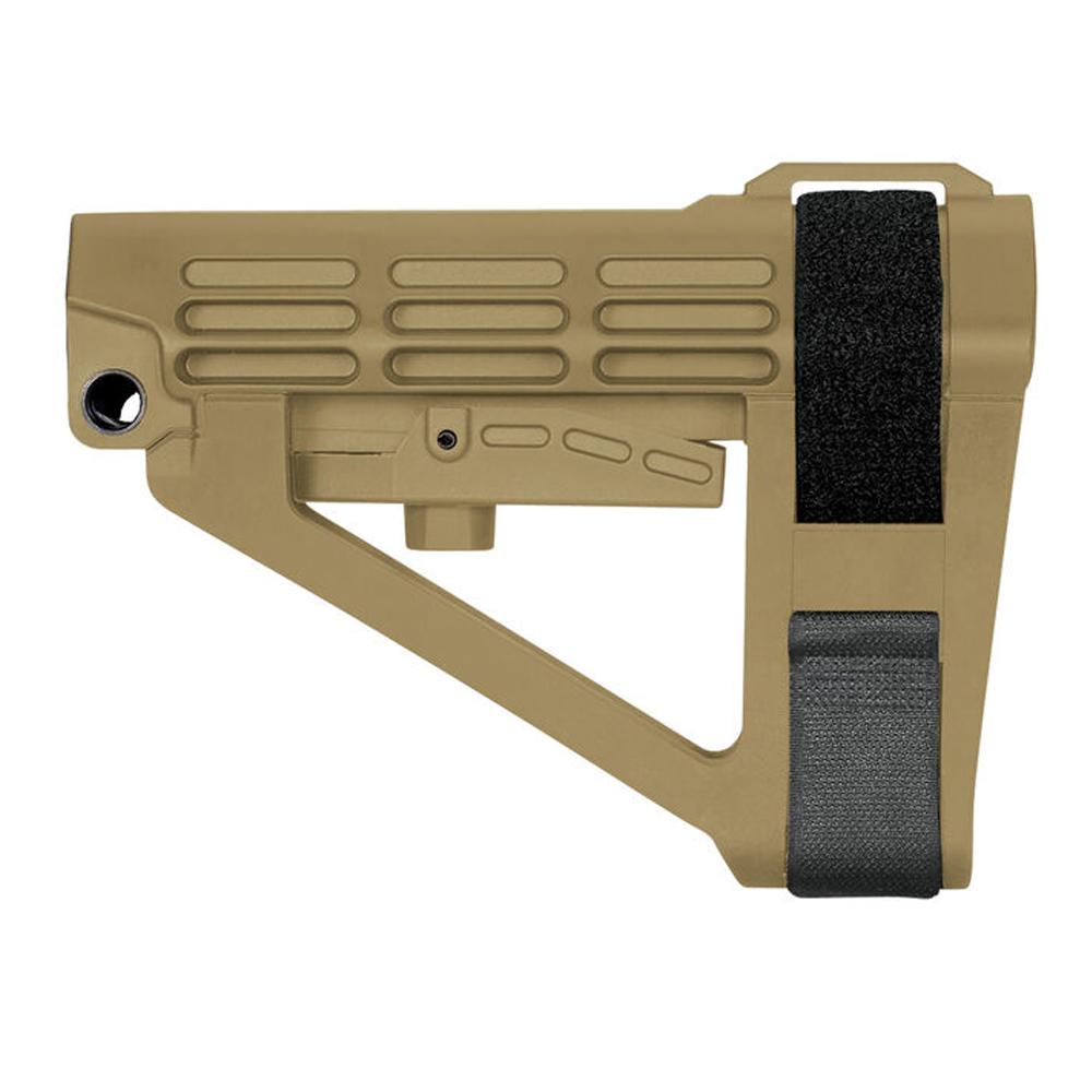 SB Tactical SBA4 5-Postion Adjustable Brace for AR-15 - FDE - SB Tactical