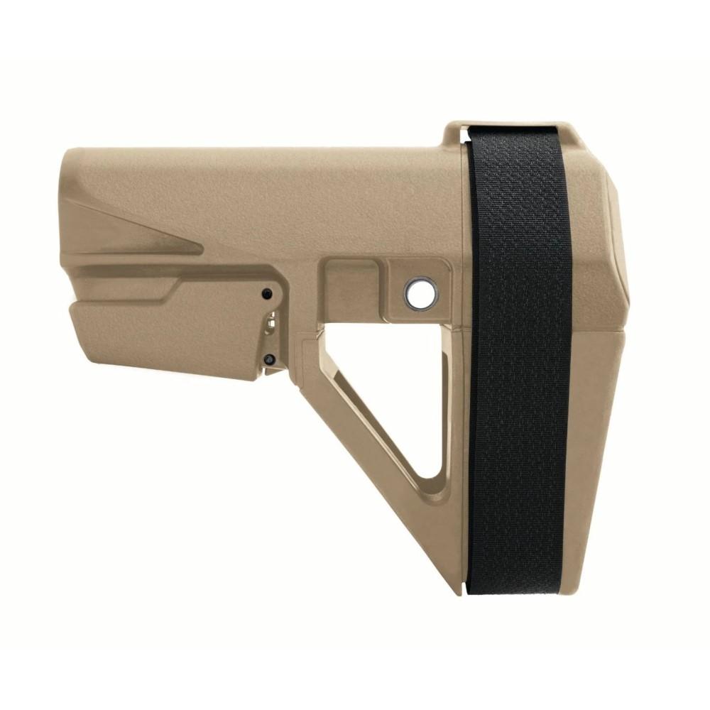 SB Tactical SBA5 Pistol Stabilizing Brace 5-Position Adjustable for AR-15 - FDE - SB Tactical