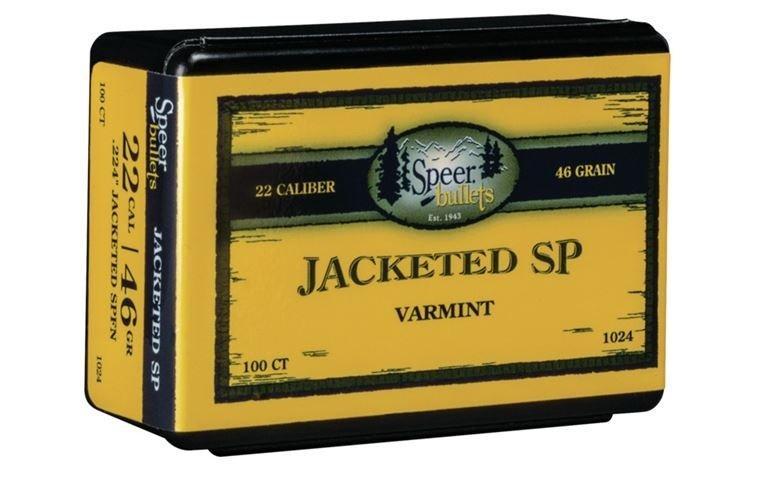 Speer Varmint Soft Point Rifle Bullets .224 cal .224" 40 gr JSP 100/ct - Speer