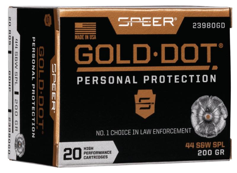 Speer Gold Dot Handgun Ammunition .44 SPL 200 gr HP 875 fps 20/ct - Speer