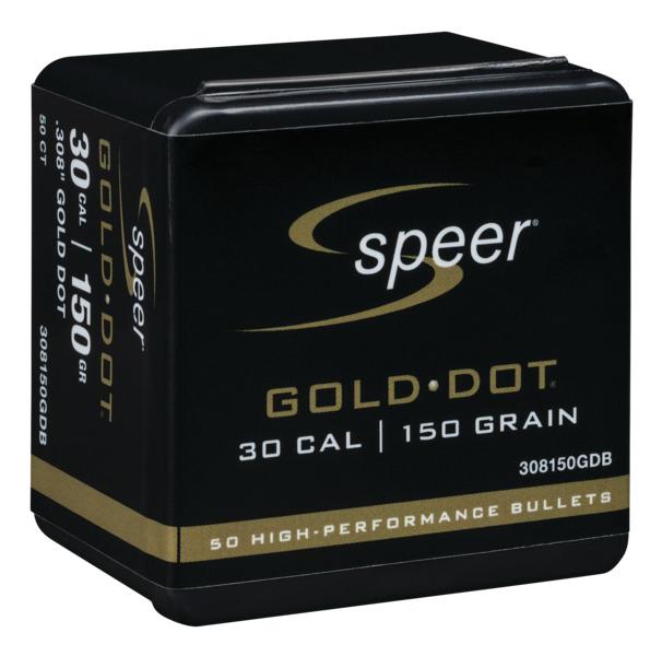 Speer Gold Dot Component Rifle Bullets .308 cal .308" 150 gr GOLD DOT SP 50/Box - Speer