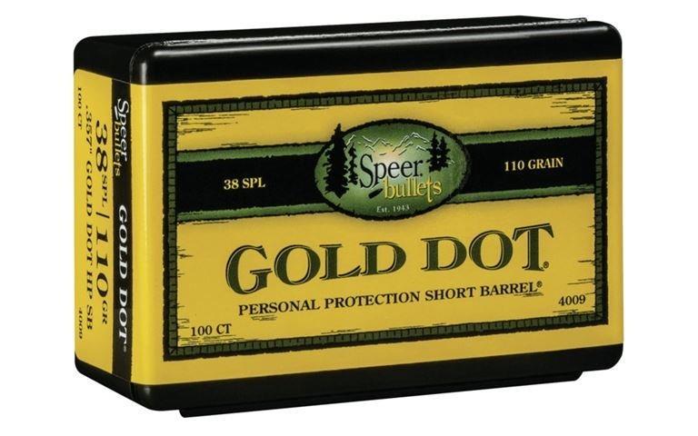 Speer Gold Dot Personal Protection Short Barrel Handgun Bullets .357 Mag .357" 110 gr GDHPSB 100/ct - Speer