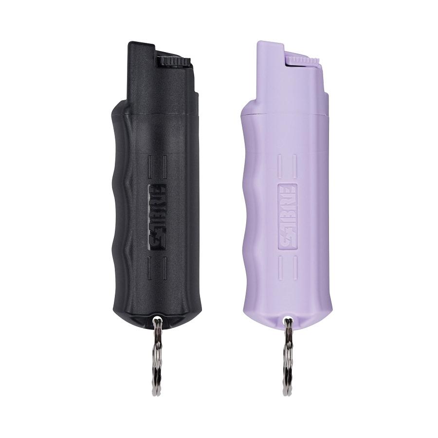 Sabre Red Pepper Spray with Key Ring 2/pk Black & Lavender - Sabre