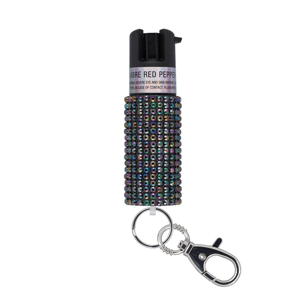 Sabre Jeweled Pepper Spray with Key Ring Black - Sabre