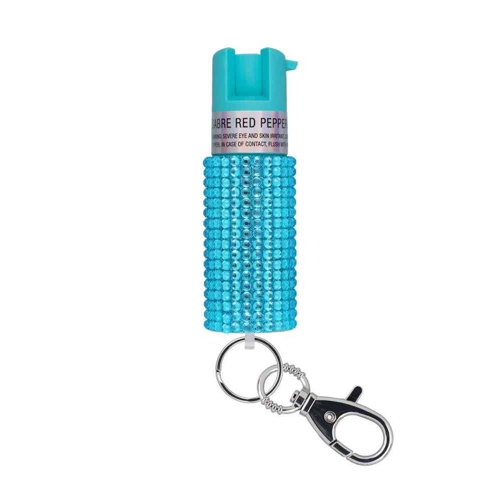 Sabre Jeweled Pepper Spray with Key Ring Teal - Sabre