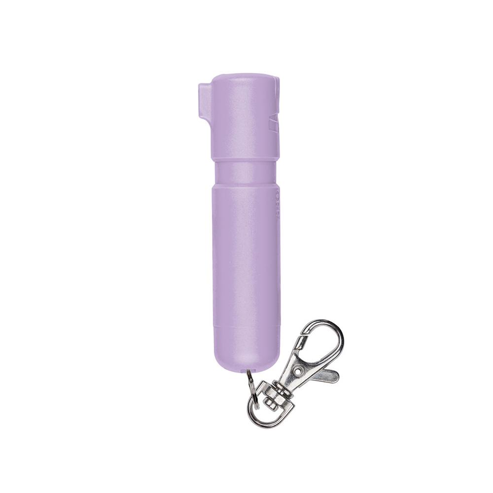 Sabre Mighty Discreet Pepper Spray with Snap Clip Keychain Lavender Clamshell - Sabre