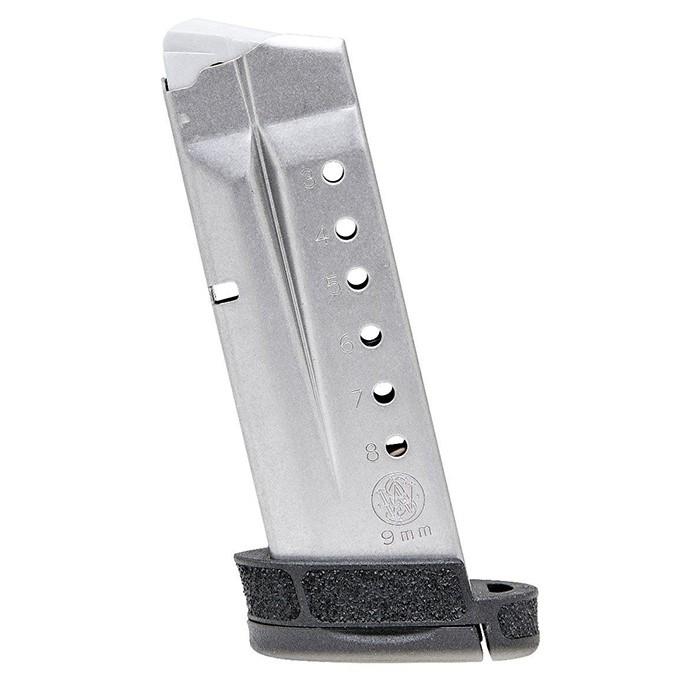 Smith & Wesson M&P Shield M2.0 SS Handgun Magazine with Finger Rest 9mm Luger 8/rd - Smith & Wesson