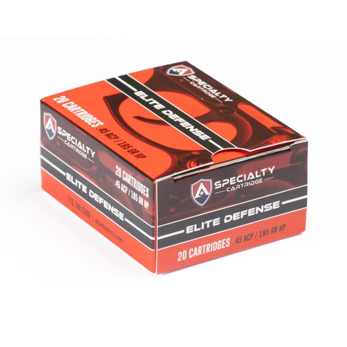 Atlanta Arms Elite Defense Handgun Ammunition .45 Auto 185gr JHP 975 fps 20/ct - Atlanta Arms