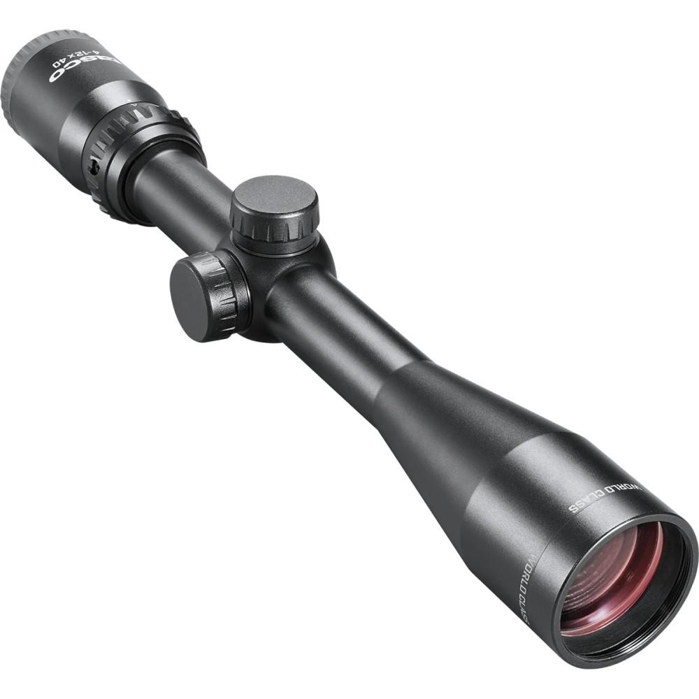 Tasco World Class Rifle Scope 4-12x40mm 1" SFP 30/30 Non Illum. Black with Rings Hang Box - Tasco