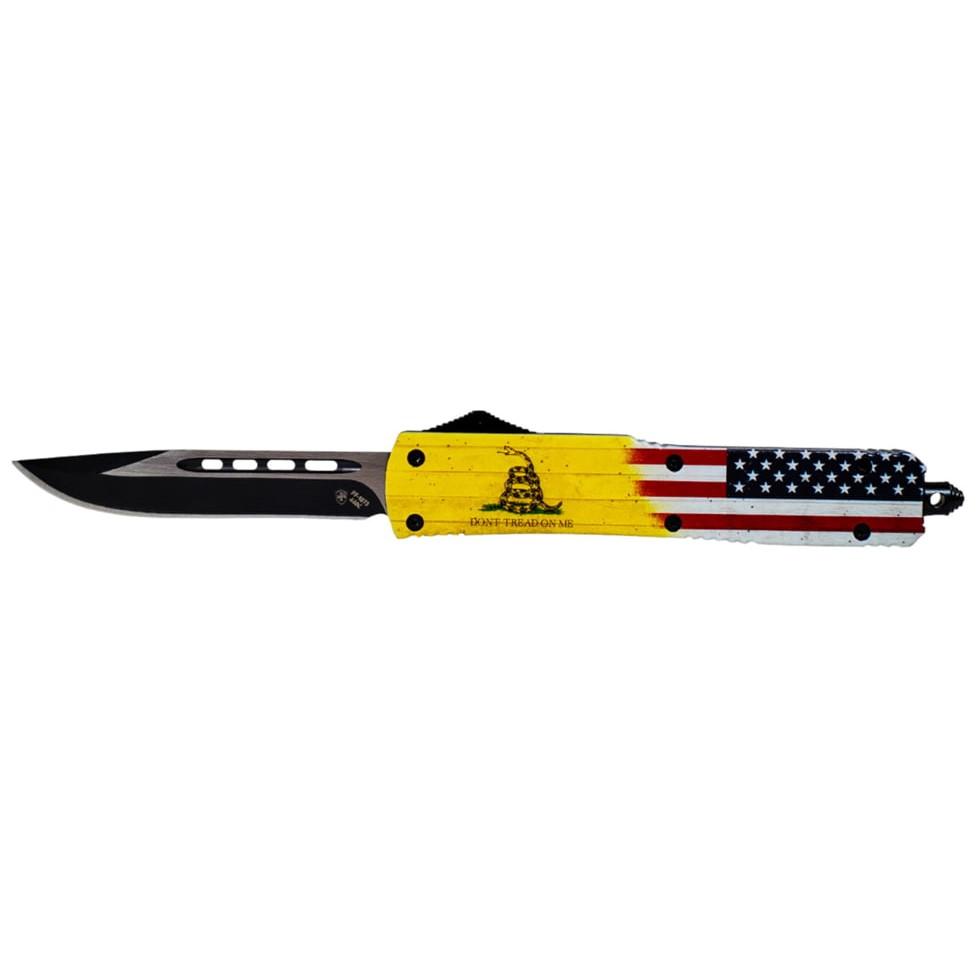 Templar Knife Slim Knife 3-1/2" Drop Point Blade Don't Tread on Me US Flag - Templar Knife