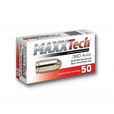 Maxxtech Brass Case Handgun Ammunition .380 ACP 95 gr FMJ 1000/ct Case - MaxxTech