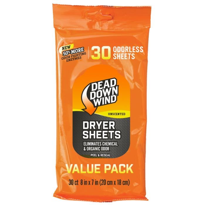 Dead Down Wind Dryer Sheets Value Pack 30/ct - Dead Down Wind-Arcus