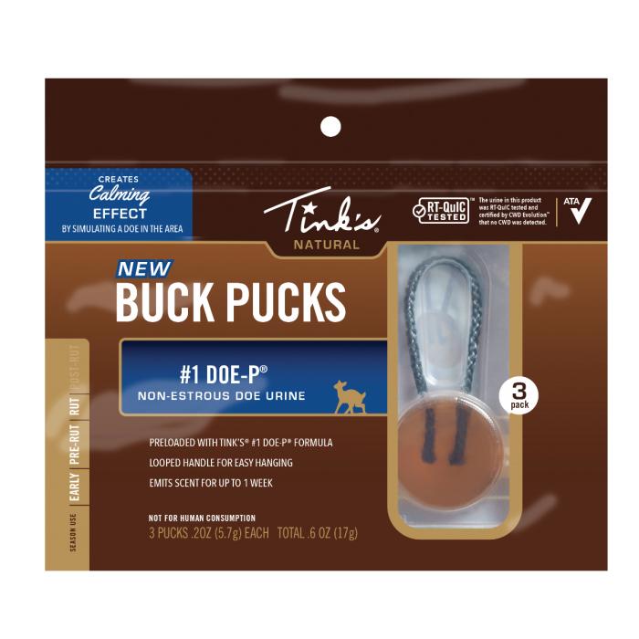 Tink's #1 Doe-P Buck Pucks Scent Hangers - 3/ct - Tink's